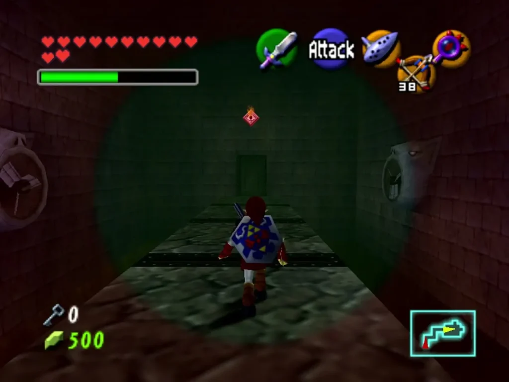 The fire-shooting eye above the door at the far end of the Wind Room The fire-shooting eye above the door at the far end of the Wind Room