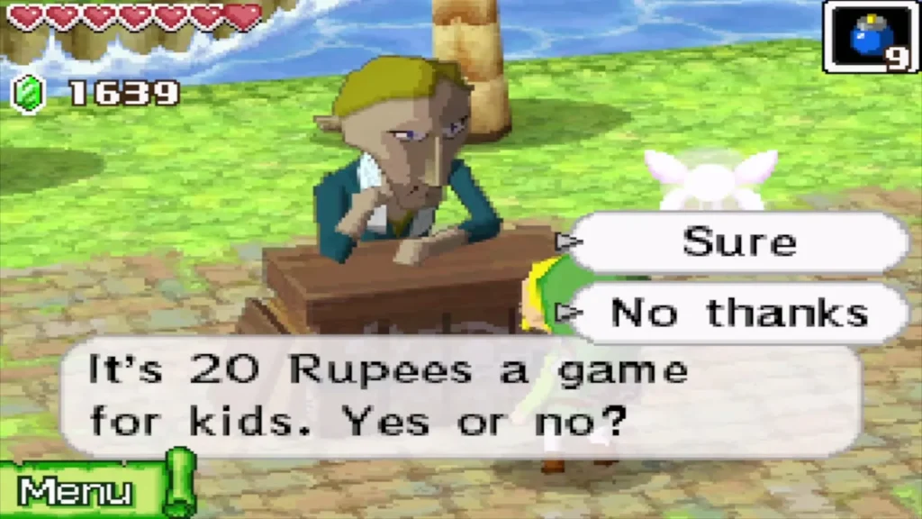 Salvatore asks for 20 Rupees to play the Cannon Game Salvatore asks for 20 Rupees to play the Cannon Game