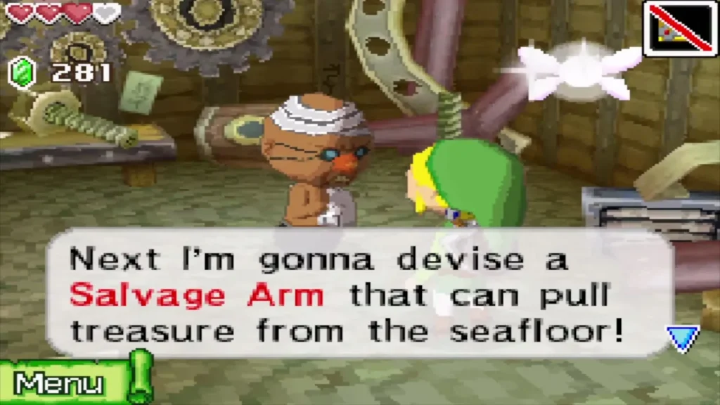 Eddo promising to devise a Salvage Arm that pulls treasure from the seafloor Eddo promising to devise a Salvage Arm that pulls treasure from the seafloor