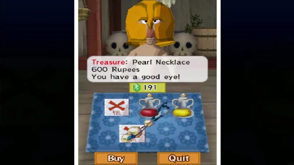 Beedle's Masked Ship shop offering a Pearl Necklace for 600 Rupees Beedle's Masked Ship shop offering a Pearl Necklace for 600 Rupees