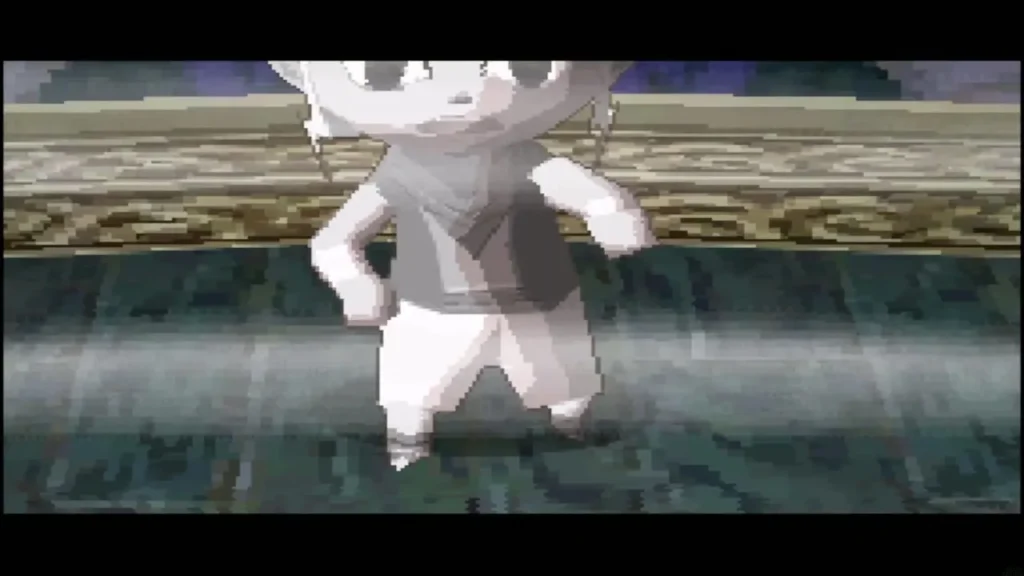 Tetra turned into a pale statue in the Ghost Ship Tetra turned into a pale statue in the Ghost Ship