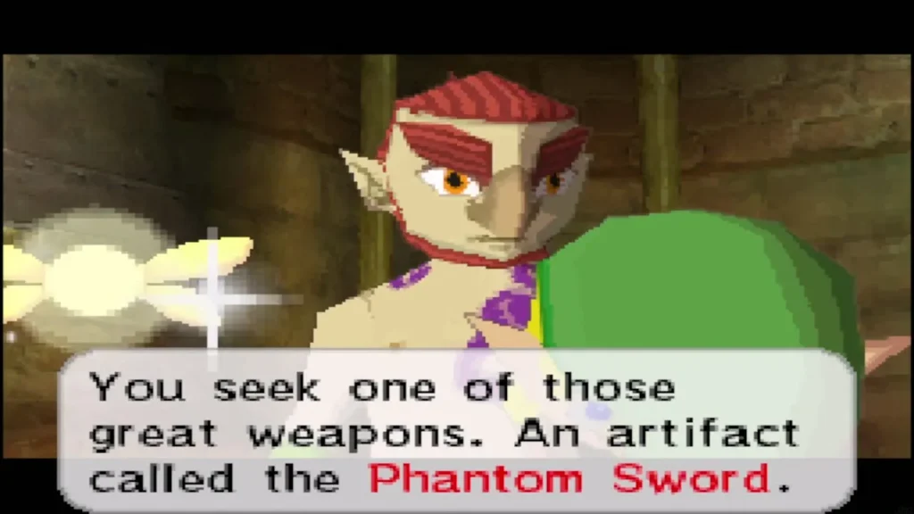 Zauz in his forge telling Link about the Phantom Sword Zauz in his forge telling Link about the Phantom Sword