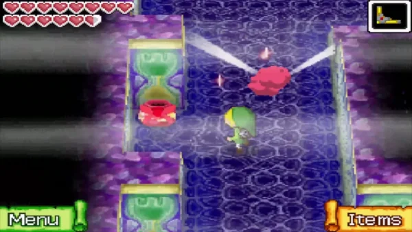 A Phantom Eye hovers in a B11 corridor sweeping two beams of sight toward Link A Phantom Eye hovers in a B11 corridor sweeping two beams of sight toward Link