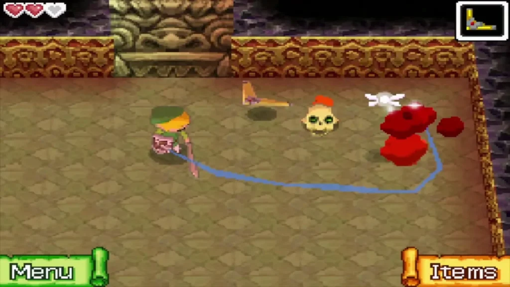 A Bubble with its flames put out, a bare skull Link can slash A Bubble with its flames put out, a bare skull Link can slash