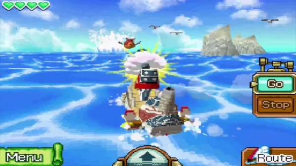 The ship's cannon firing at a Flying Fish jumping over the waves The ship's cannon firing at a Flying Fish jumping over the waves