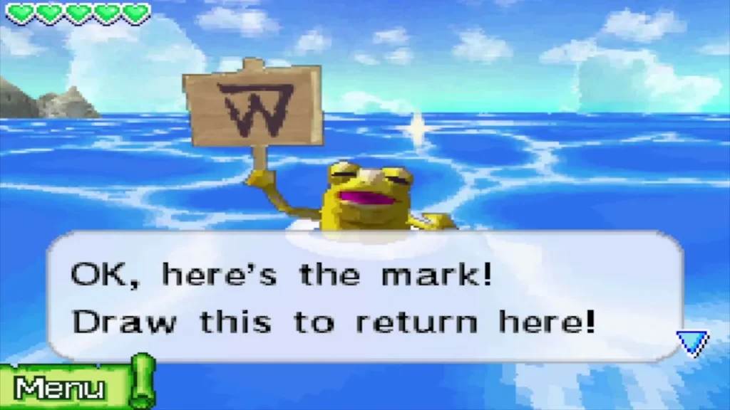 The Isle of Frost golden frog holding up a sign with a W mark The Isle of Frost golden frog holding up a sign with a W mark