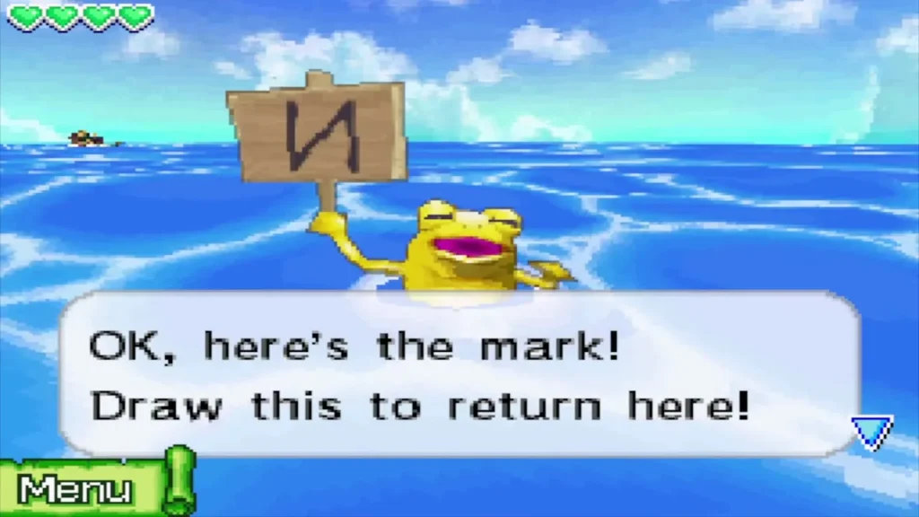 The northwest golden frog holding up a sign with a backwards N mark The northwest golden frog holding up a sign with a backwards N mark