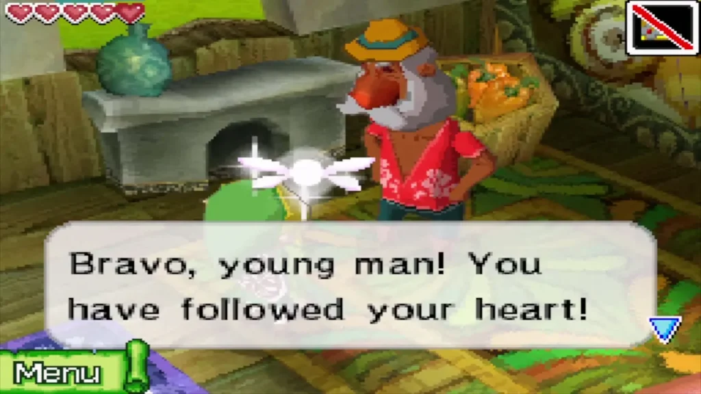 The Old Wayfarer praising Link for following his heart The Old Wayfarer praising Link for following his heart