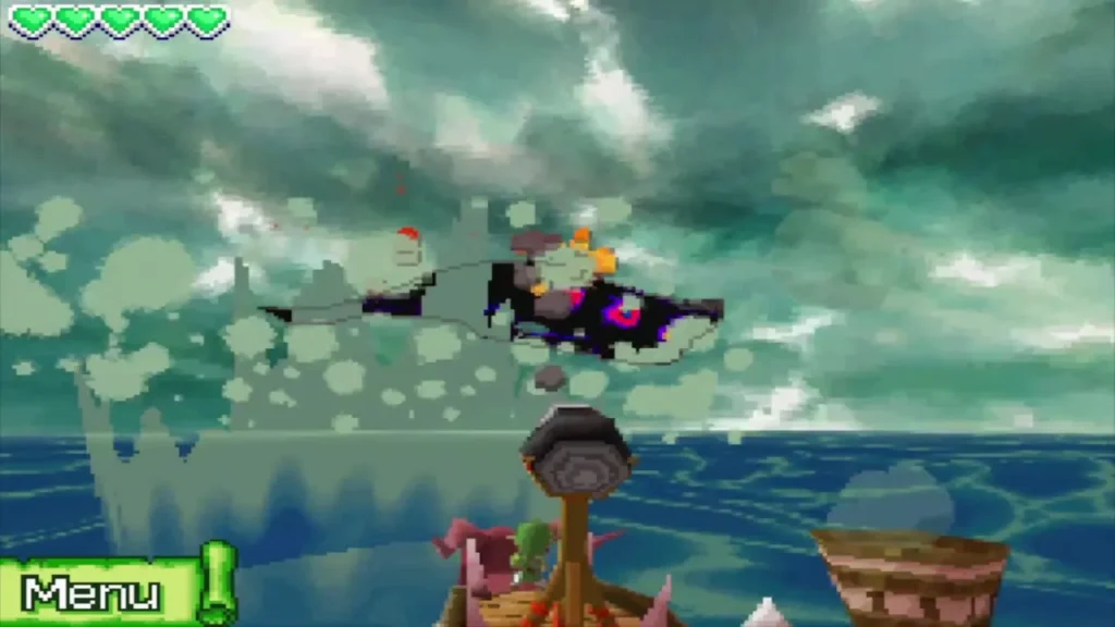 The Massive Eye circling above the ship as the cyclone churns near Goron Island The Massive Eye circling above the ship as the cyclone churns near Goron Island