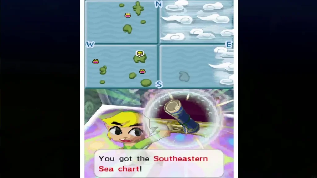 Link showing off the Southeastern Sea chart with its name box