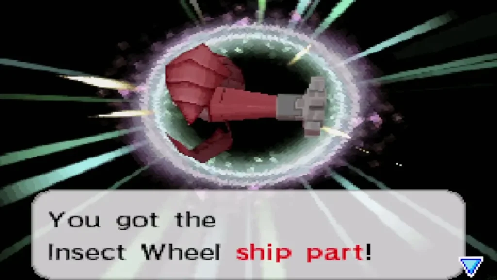 Link obtains the Insect Wheel ship part