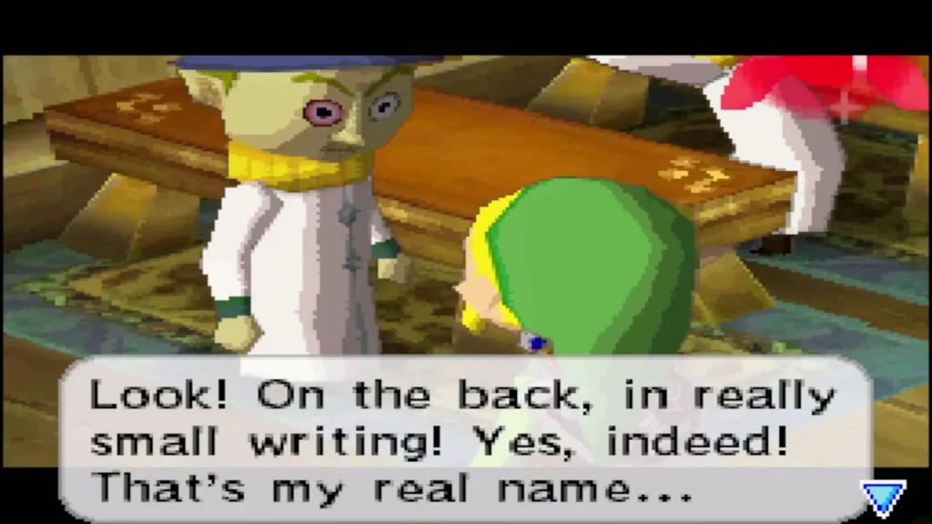 The Ho Ho tribe member finding his real name written on the back