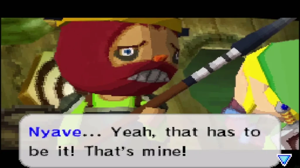 Nyave on his ship recognising his name in the notebook