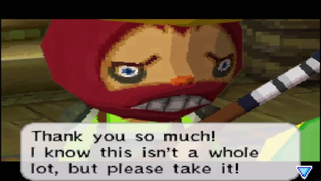 Nyave thanking Link and offering a reward