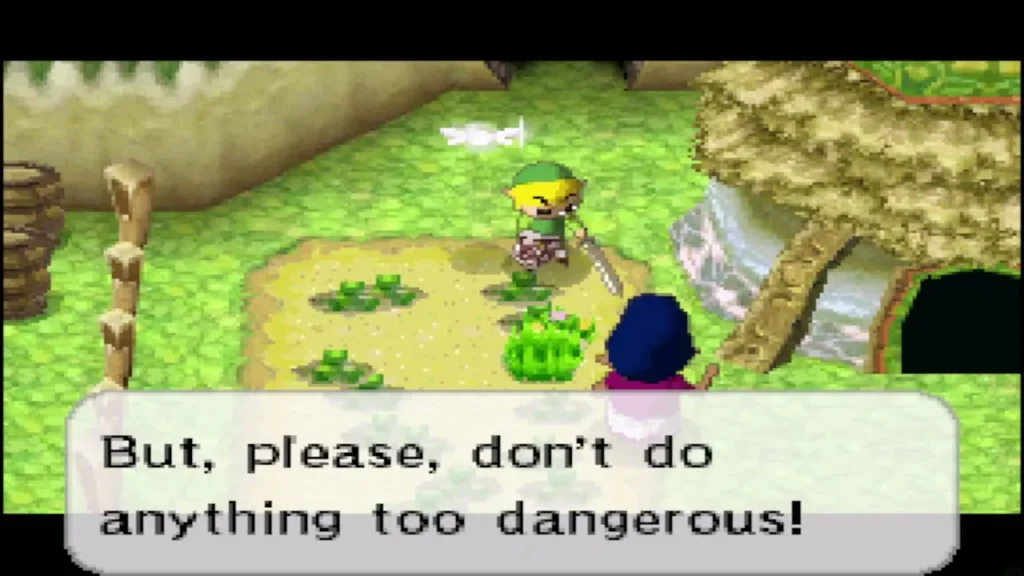 Romanos's mother asks Link not to do anything too dangerous Romanos's mother asks Link not to do anything too dangerous