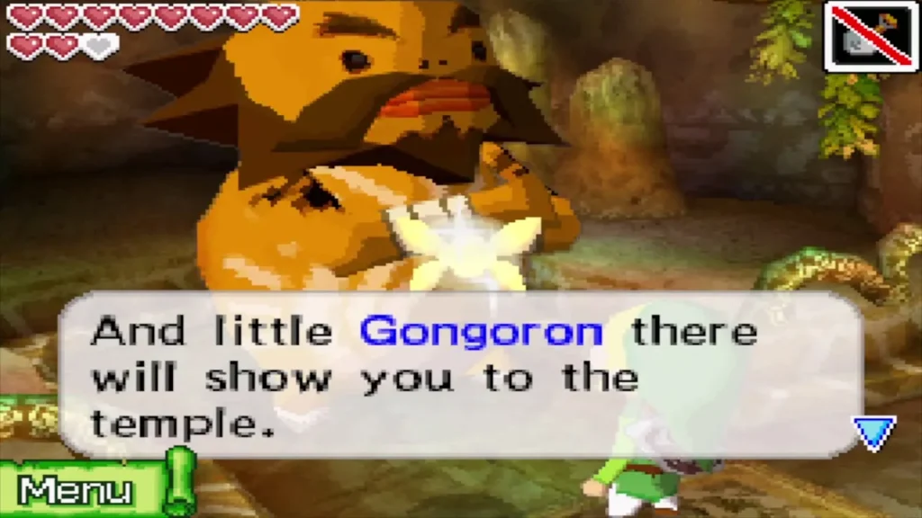 Biggoron saying little Gongoron will show Link to the temple Biggoron saying little Gongoron will show Link to the temple