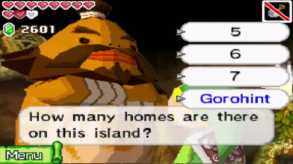 Quiz question asking how many homes there are on the island Quiz question asking how many homes there are on the island
