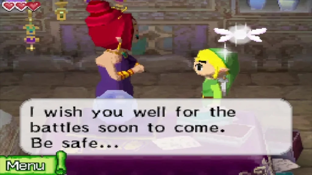 Astrid wishing Link well for the battles to come Astrid wishing Link well for the battles to come