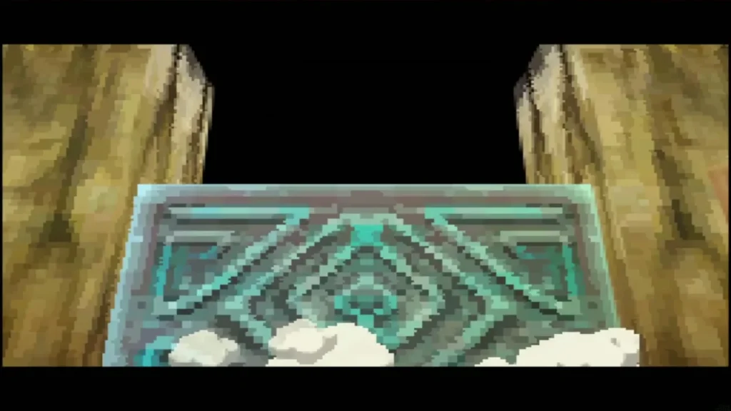 The teal seal door sliding open in a cloud of dust The teal seal door sliding open in a cloud of dust