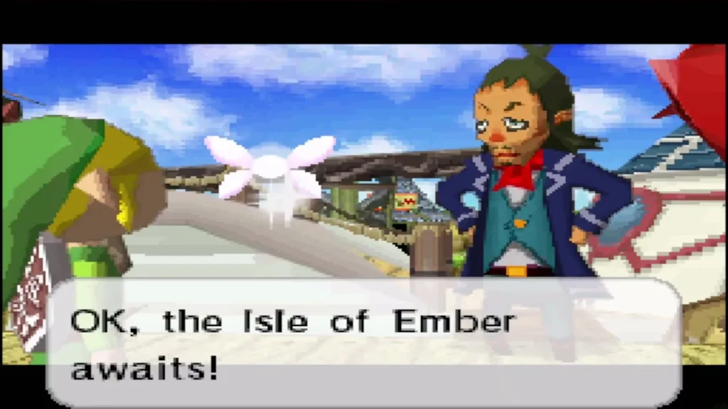 Linebeck agrees to sail and says the Isle of Ember awaits Linebeck agrees to sail and says the Isle of Ember awaits
