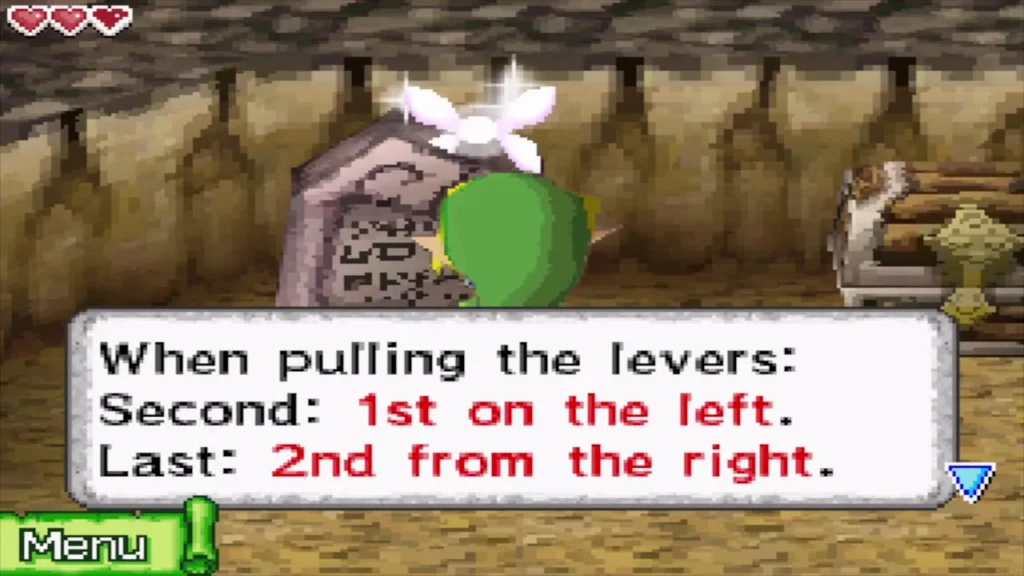 Stone tablet hint naming the second and last levers Stone tablet hint naming the second and last levers