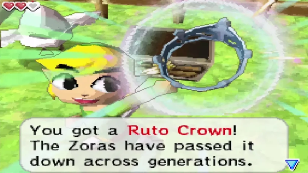 Link holding up the Ruto Crown treasure Link holding up the Ruto Crown treasure
