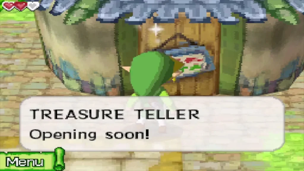The Treasure Teller door sign reading opening soon The Treasure Teller door sign reading opening soon