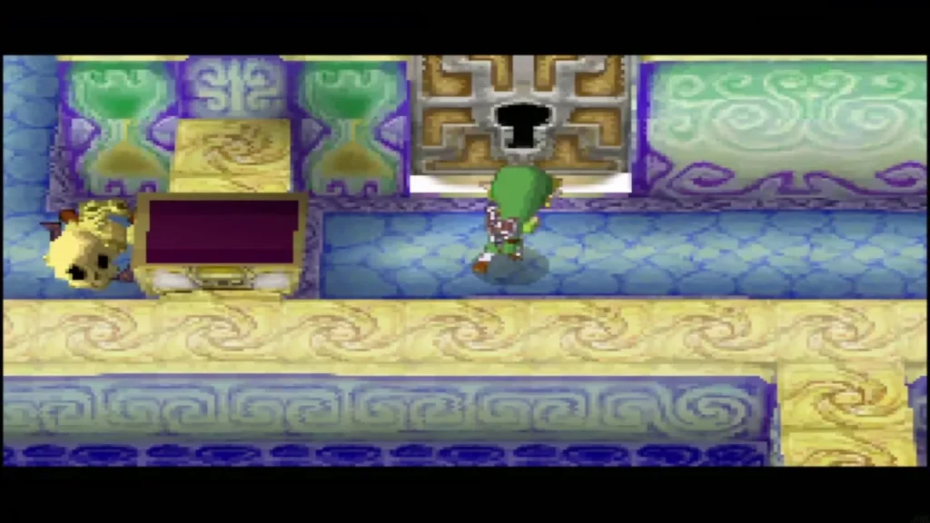 Link at a locked door on B10 with a Phantom next to a chest