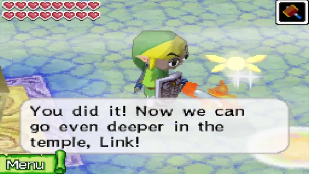 Ciela tells Link they can go even deeper in the temple