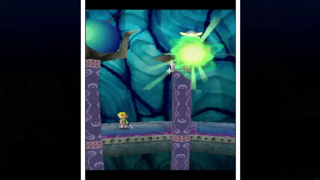 Green light bursting from Bellum after the last tentacle is hit
