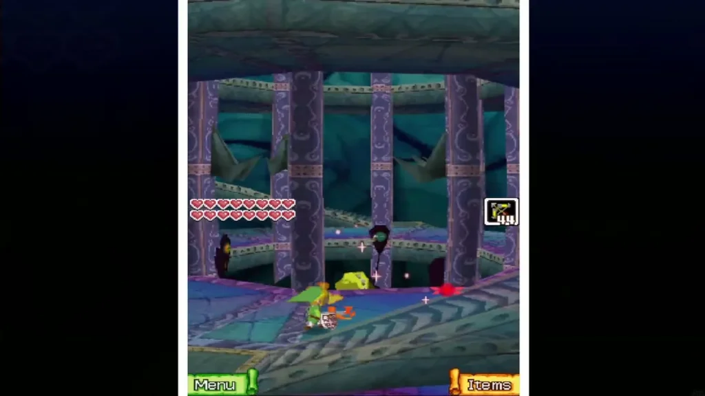 Link on the second level circling the pillars while Bellum's tentacle eyes glow