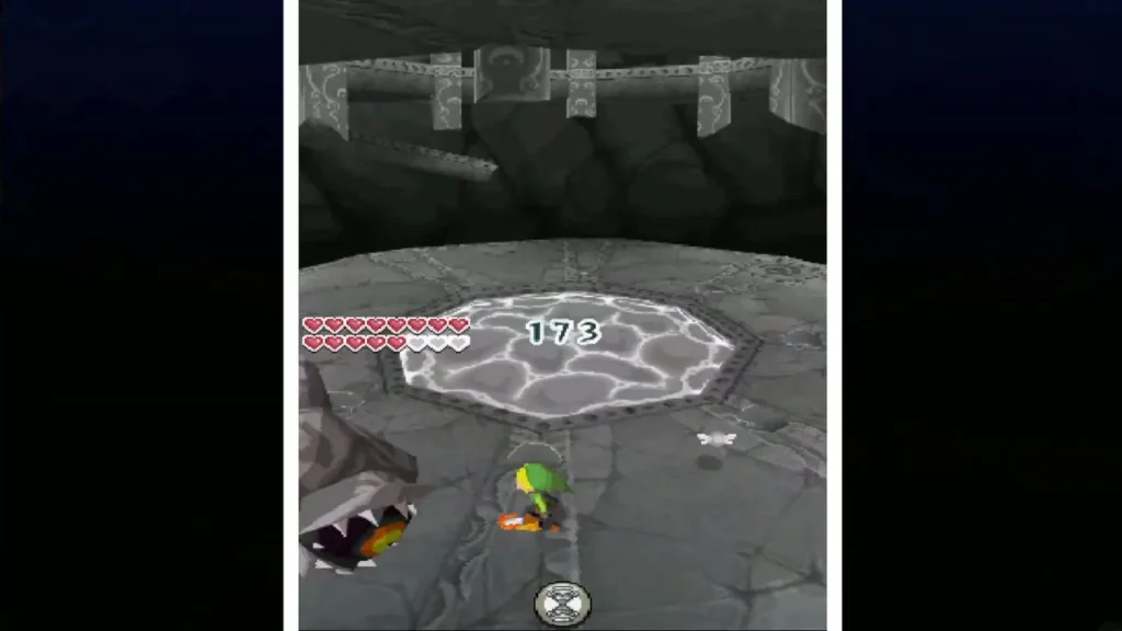 Time frozen in the arena while Link runs toward Bellum