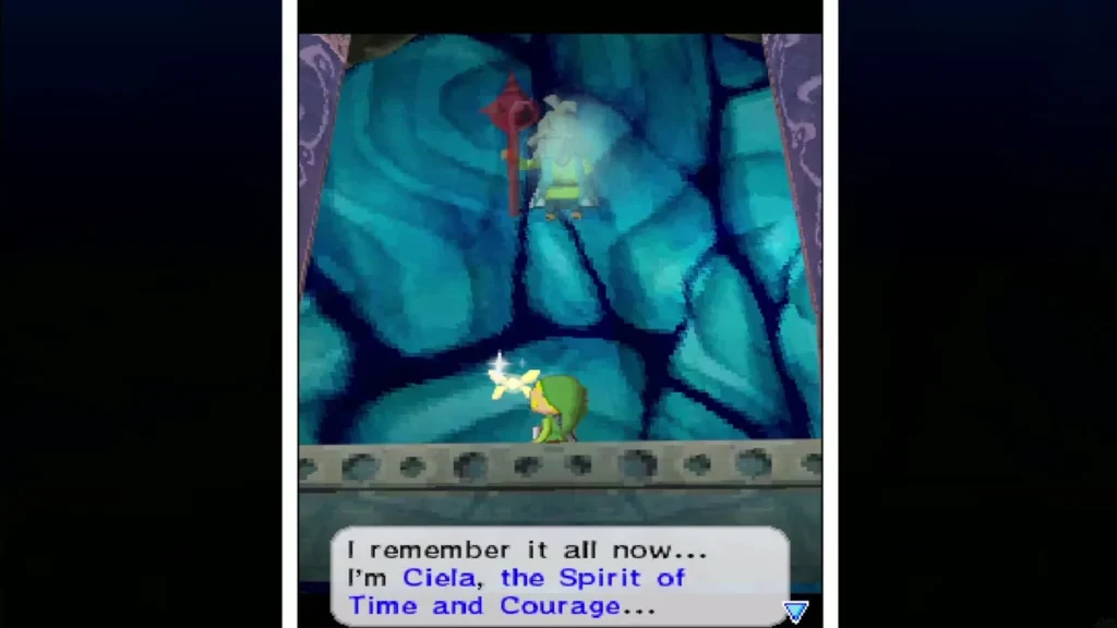 Ciela remembering that she is the Spirit of Time and Courage
