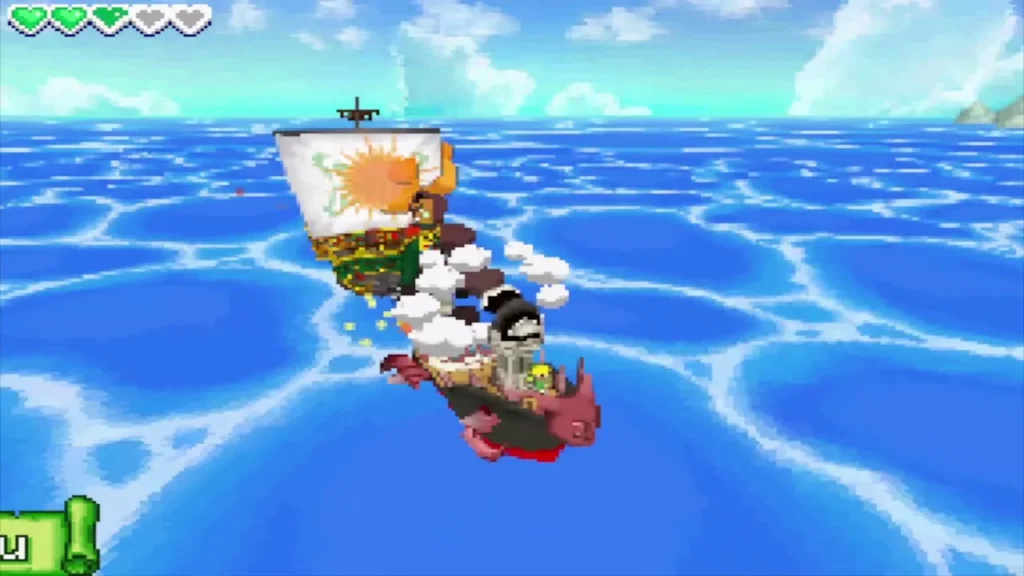 The S.S. Linebeck sailing across a bright blue sea