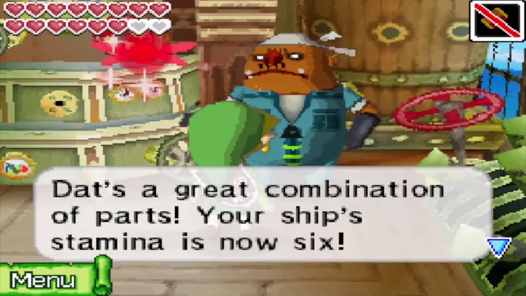 The shipwright praising a great combination of parts and a ship stamina of six