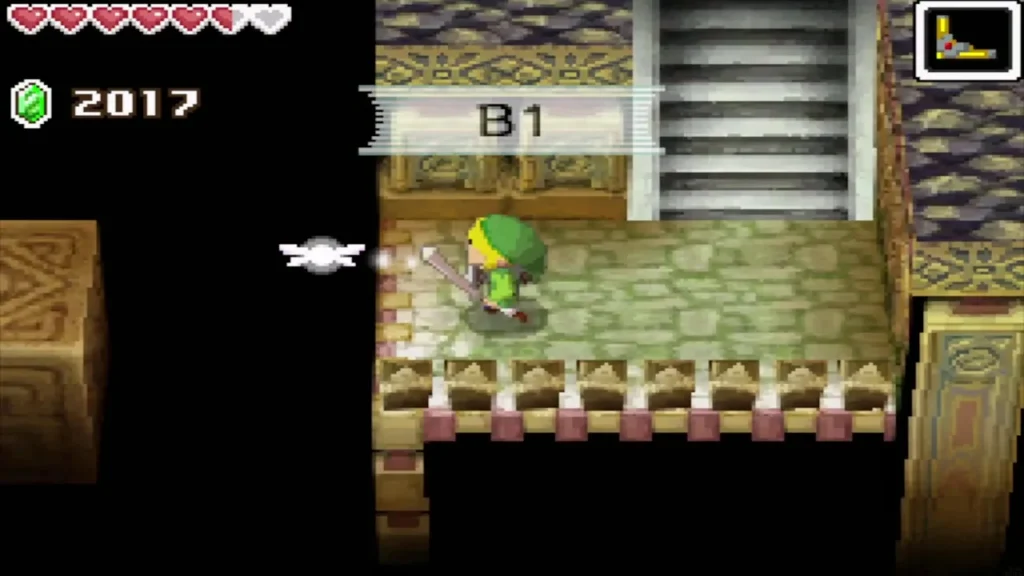 Link arriving on the B1 platform beside the stairs Link arriving on the B1 platform beside the stairs