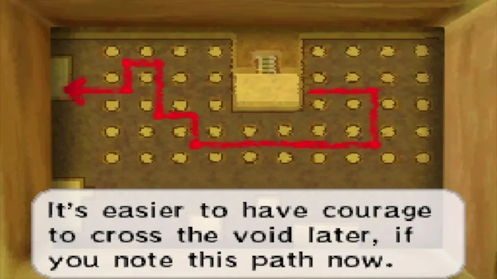 Wall map with a red route across the invisible B1 floor Wall map with a red route across the invisible B1 floor