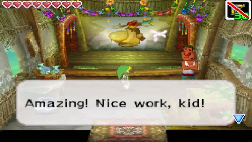 Romanos congratulating Link after a high score in the shooting range Romanos congratulating Link after a high score in the shooting range