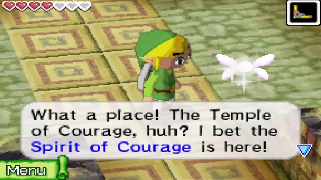 Ciela marvelling at the Temple of Courage in its first hall Ciela marvelling at the Temple of Courage in its first hall