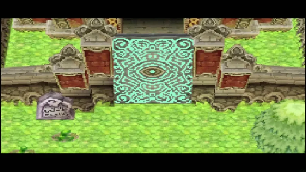 The temple gate glowing as it opens The temple gate glowing as it opens