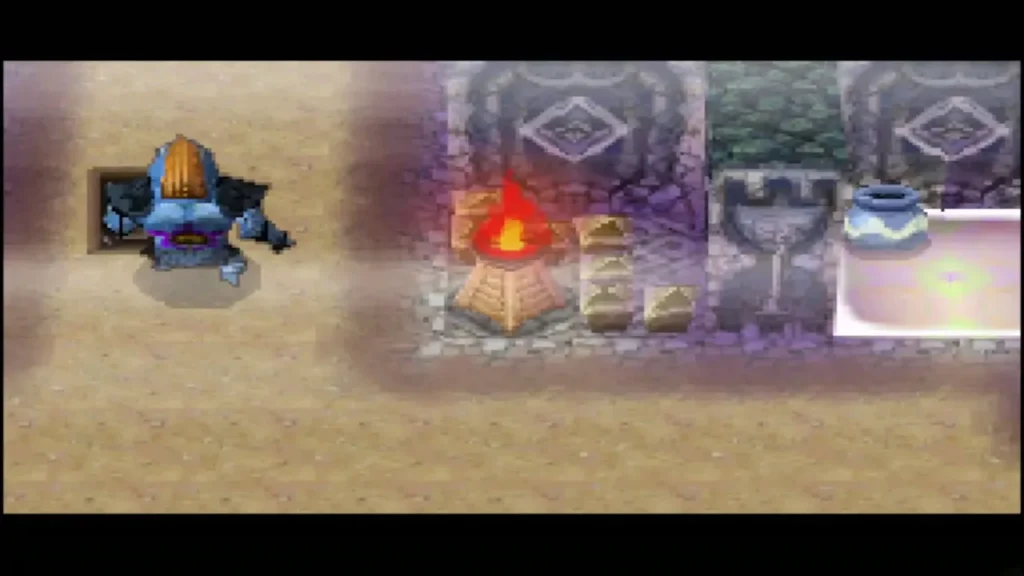 An armoured Phantom patrolling a B1 corridor next to a lit torch An armoured Phantom patrolling a B1 corridor next to a lit torch