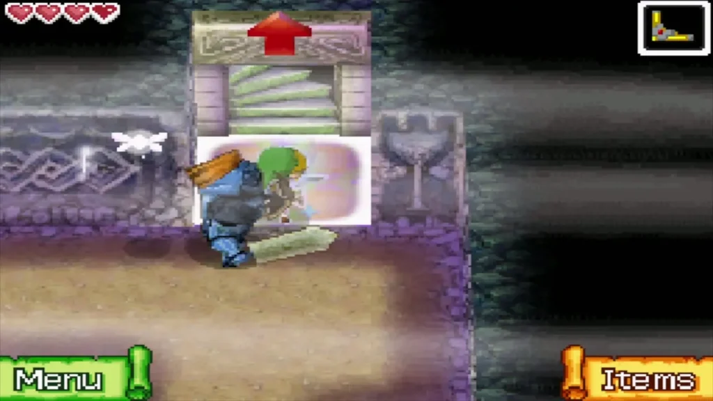 A Phantom walking up to Link's Safe Zone beside the stairs on B2 A Phantom walking up to Link's Safe Zone beside the stairs on B2