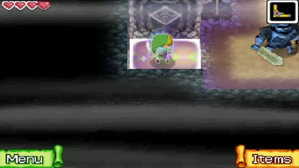 Link waiting on a Safe Zone while a Phantom stands close by Link waiting on a Safe Zone while a Phantom stands close by