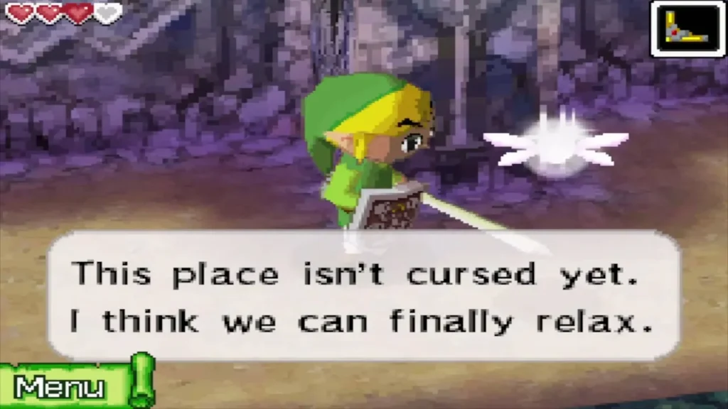 Link in the Checkpoint Chamber as Ciela says the place is not cursed yet Link in the Checkpoint Chamber as Ciela says the place is not cursed yet