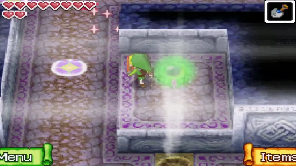 Link by the green safe zone as air vents blow on B4 Link by the green safe zone as air vents blow on B4