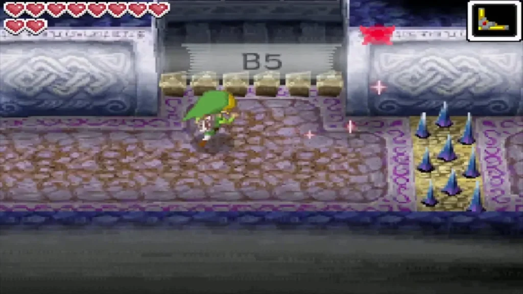 The B5 banner appears as Link enters the next floor The B5 banner appears as Link enters the next floor