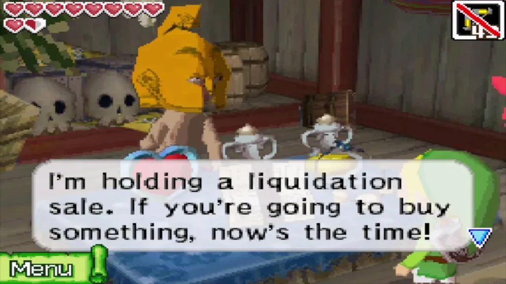 Beedle holding a liquidation sale in the Masked Ship Beedle holding a liquidation sale in the Masked Ship