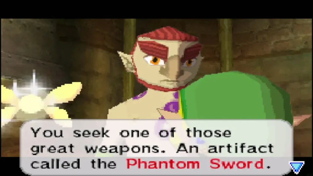 Zauz names the Phantom Sword as the weapon Link seeks Zauz names the Phantom Sword as the weapon Link seeks