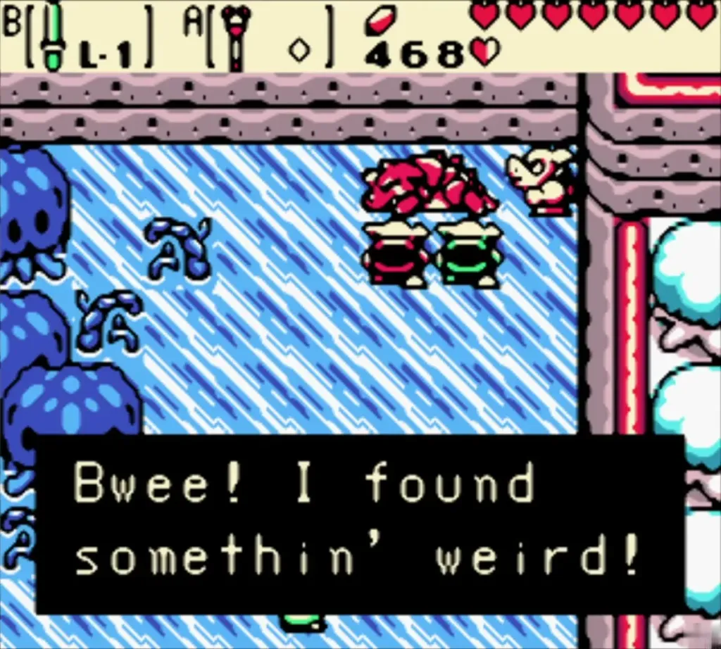 Pig Moblin holding Dimitri captive on the frozen lake Pig Moblin holding Dimitri captive on the frozen lake