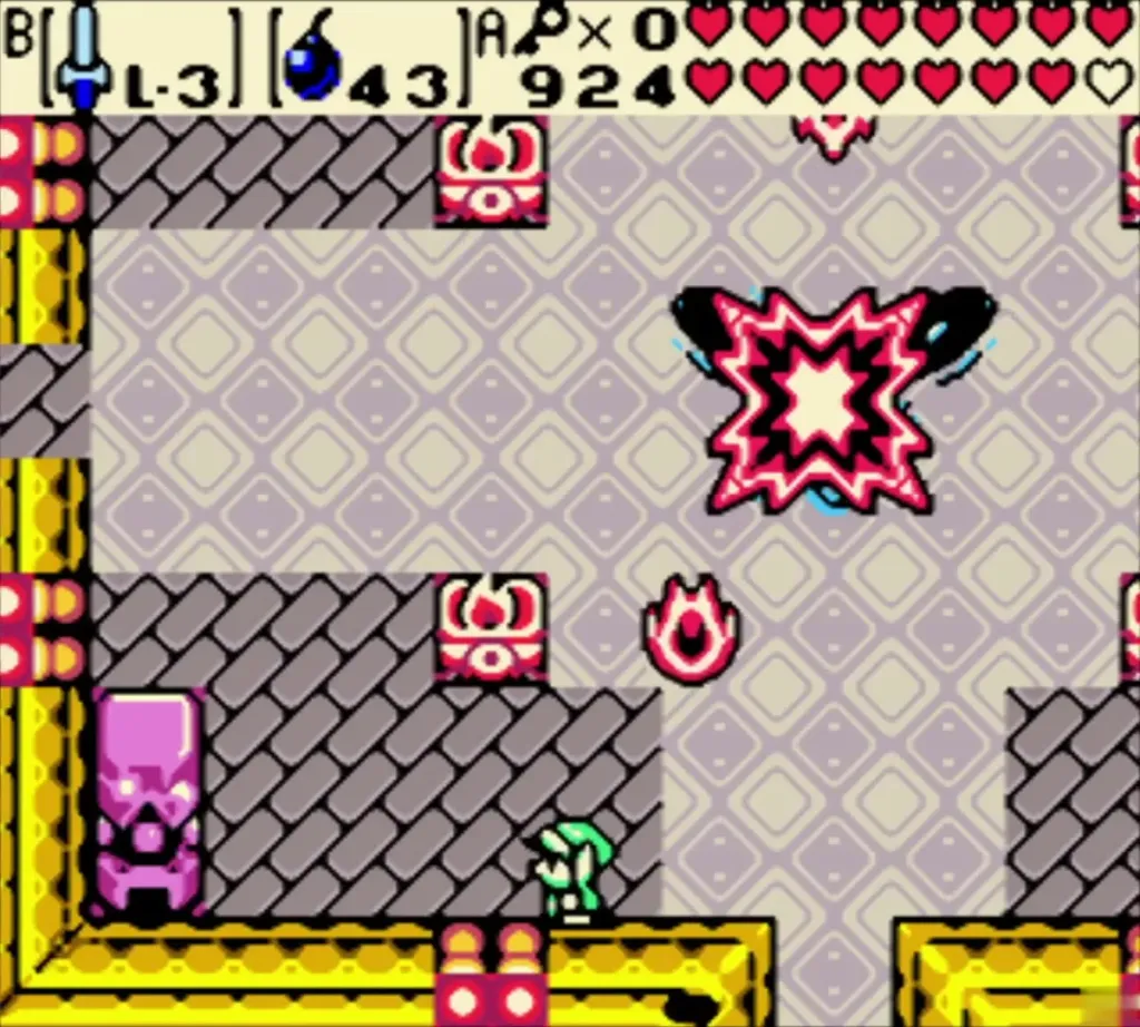 Bomb exploding against the Facade face in Onox's Castle Bomb exploding against the Facade face in Onox's Castle